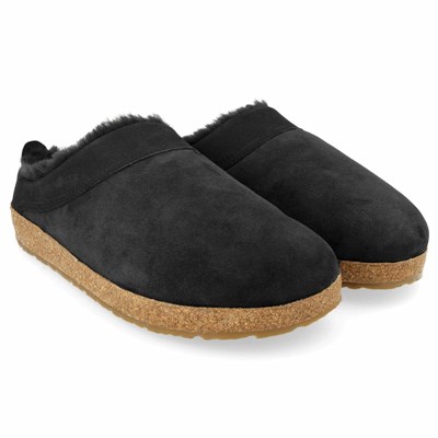 Haflinger Snowbird Clogs Herr Svarta | 80461-PHMQ